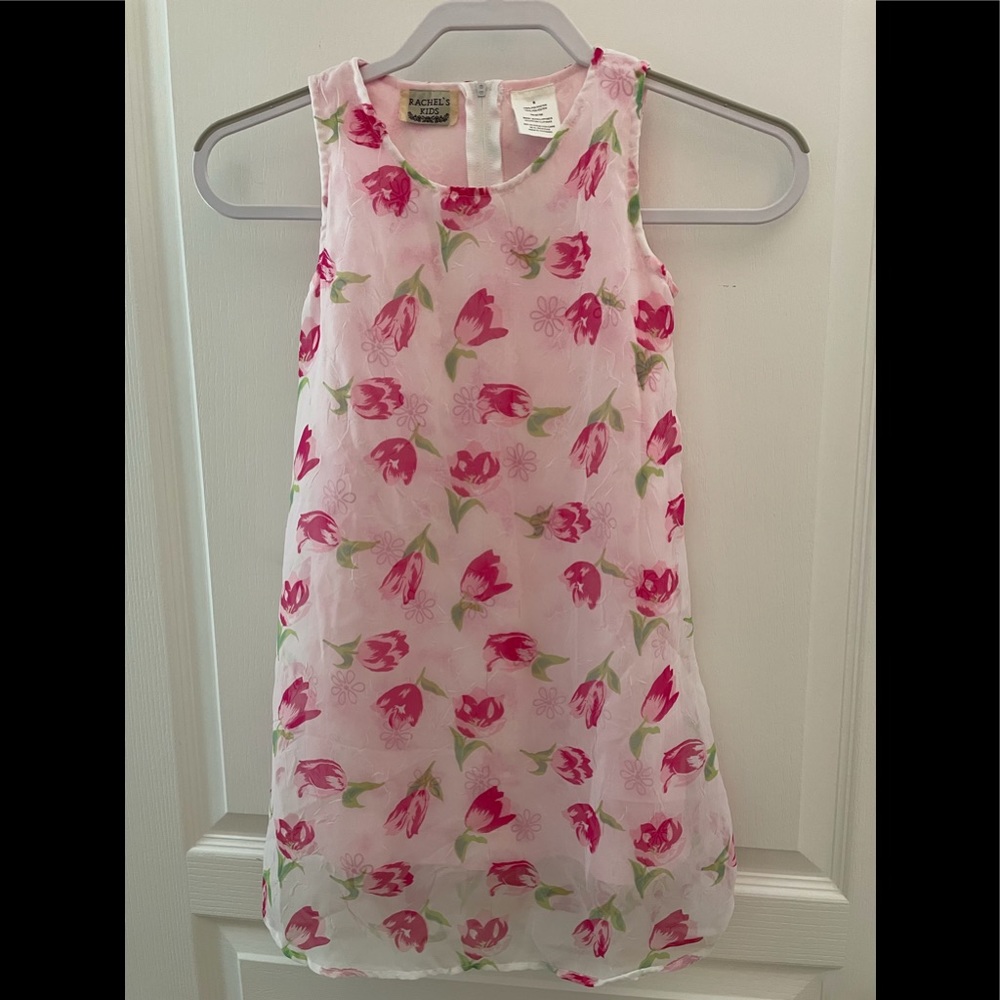 Sweet, pink floral, Rachel’s Kids Dress, girls size 6